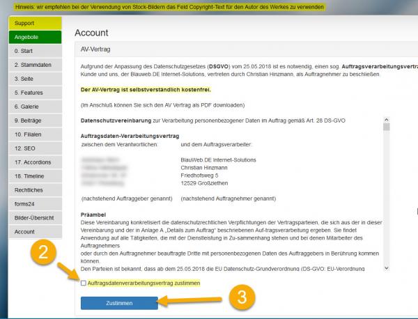 AV-Vertrag für cmsGENIAL abschliessen