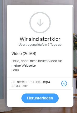 Wie versende ich grosse Dateien über das Internet ?