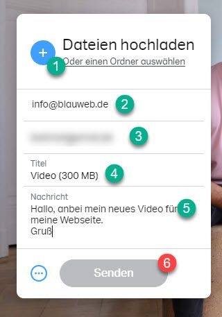 Wie versende ich grosse Dateien über das Internet ?